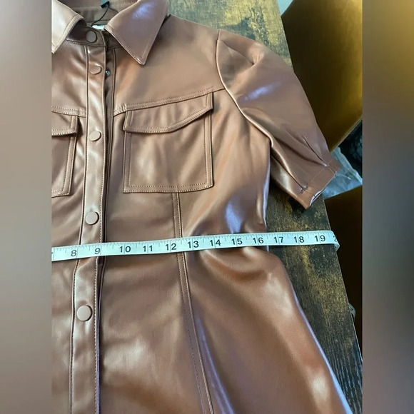 Noisy May Pushy PU Brown dress - Picture 12 of 14